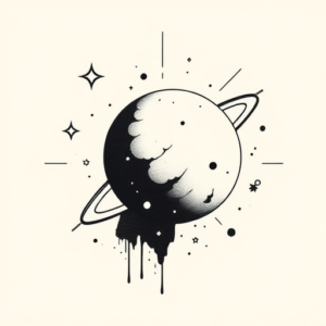 Minimalist Space Tattoo