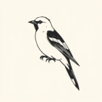 Minimalist Sparrow Tattoo