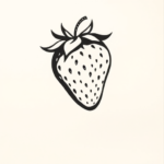 Minimalist Strawberry Tattoo