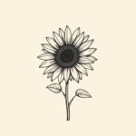 Minimalist Sunflower Tattoo