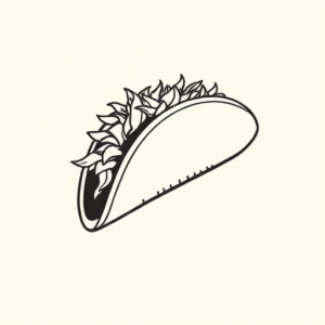 Minimalist Taco Tattoo