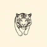 Minimalist Tiger Tattoo