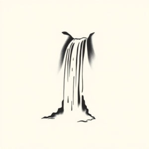 Minimalist Waterfall Tattoo