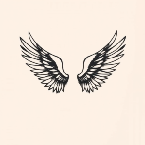Minimalist Wings Tattoo