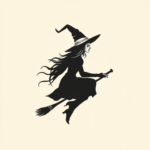 Minimalist Witch Tattoo