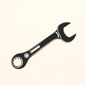 Minimalist Wrench Tattoo