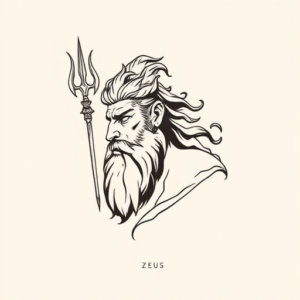 Minimalist Zeus Tattoo
