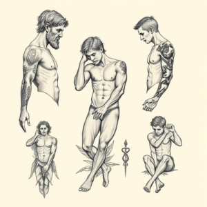 Multiple Achilles Tattoo