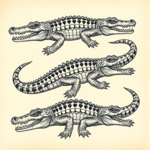 Multiple Alligator Tattoo