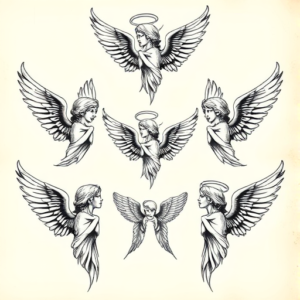 Multiple Angel Tattoo
