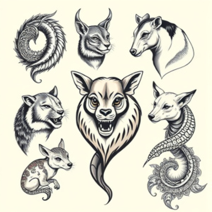 Multiple Animal Tattoo