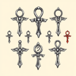 Multiple Ankh Tattoo