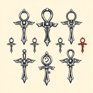 Multiple Ankh Tattoo