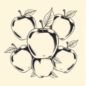 Multiple Apple Tattoo