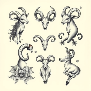 Multiple Aries Tattoo