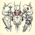 Multiple Armor Tattoo