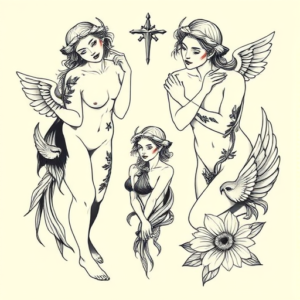 Multiple Artemis Tattoo