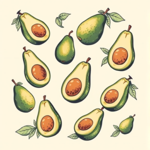 Multiple Avocado Tattoo