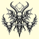 Multiple Baphomet Tattoo