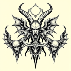 Multiple Baphomet Tattoo