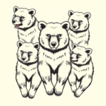 Multiple Bear Tattoo