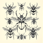 Multiple Beetle Tattoo