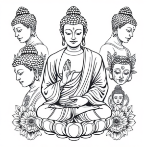 Multiple Buddha Tattoo