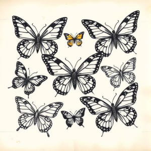 Multiple Butterfly Tattoo