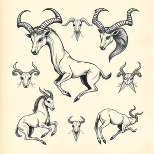Multiple Capricorn Tattoo