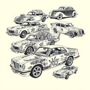 Multiple Car Tattoo