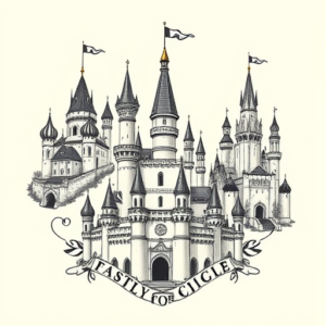 Multiple Castle Tattoo