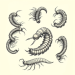 Multiple Centipede Tattoo