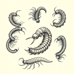 Multiple Centipede Tattoo