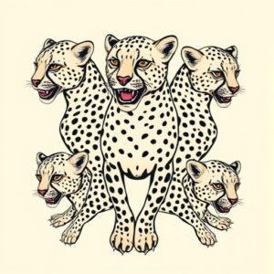 Multiple Cheetah Tattoo