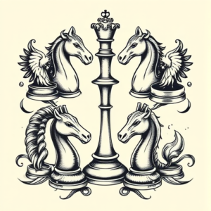 Multiple Chess Tattoo