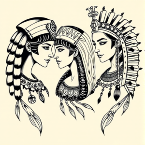 Multiple Cleopatra Tattoo