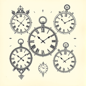 Multiple Clock Tattoo