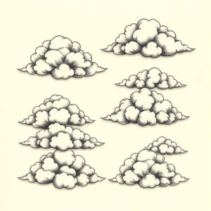 Multiple Cloud Tattoo