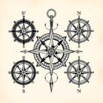 Multiple Compass Tattoo