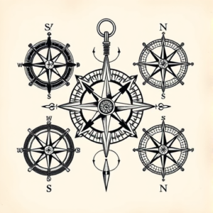 Multiple Compass Tattoo