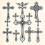 Multiple Cross Tattoo