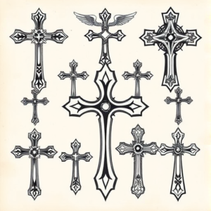 Multiple Cross Tattoo