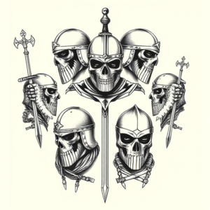 Multiple Crusader Tattoo