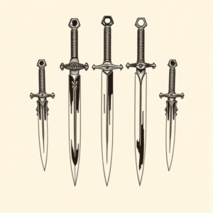 Multiple Dagger Tattoo