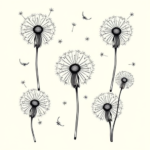 Multiple Dandelion Tattoo