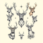 Multiple Deer Tattoo