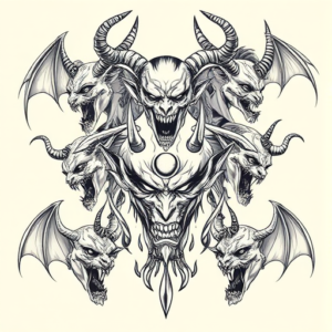 Multiple Demon Tattoo