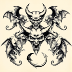 Multiple Devil Tattoo