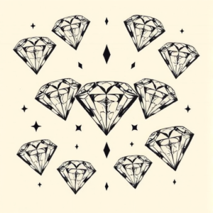 Multiple Diamond Tattoo