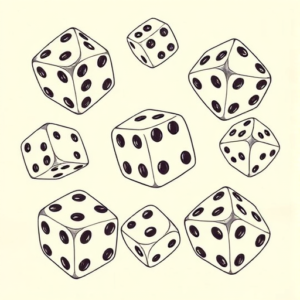 Multiple Dice Tattoo